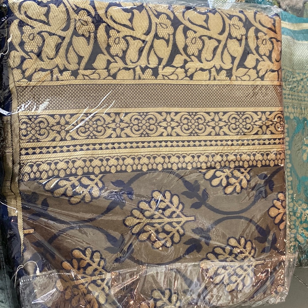 Brand New Blue Silk Saree Indian Sari